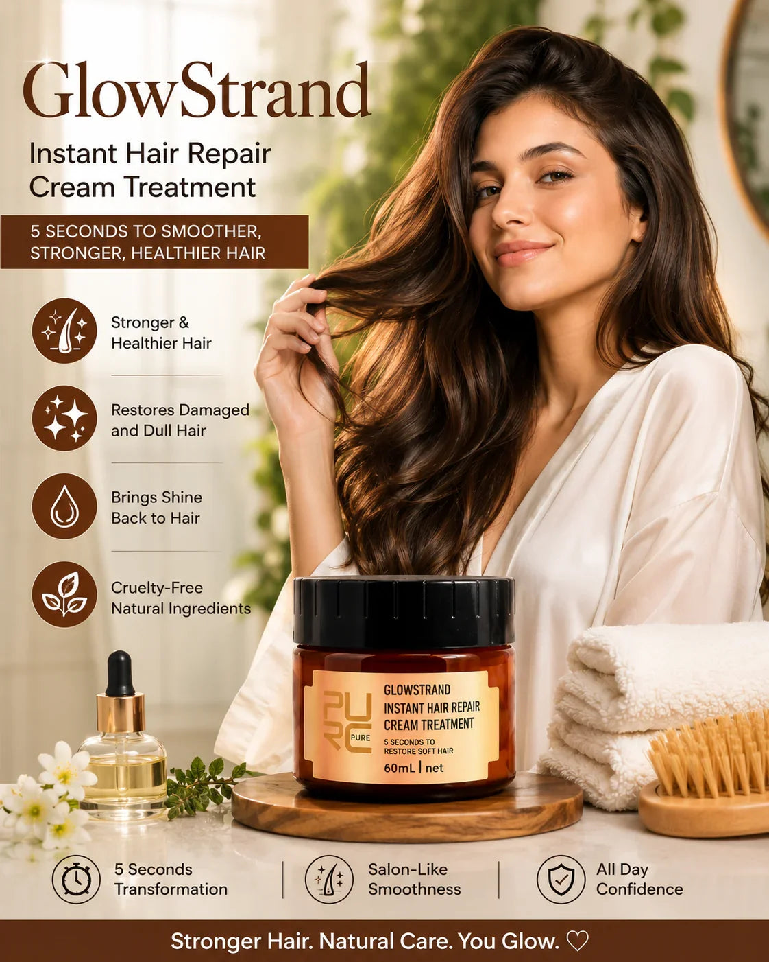 GlowStrand – Instant Hair Repair Cream Treatment