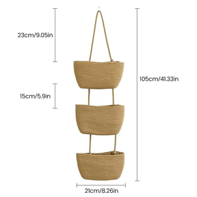 OrganizePro – Decorative 3-Tier Hanging Organizer Bag