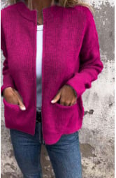 AutumnAura Zip – Soft Knit Jacket
