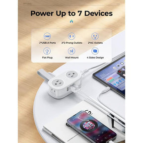VoltPack – Compact 4-Outlet Power Strip for Travel