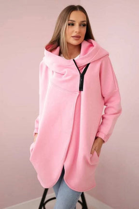 FlexiCurve – Stylish Plus Size Half Zip Hoodie