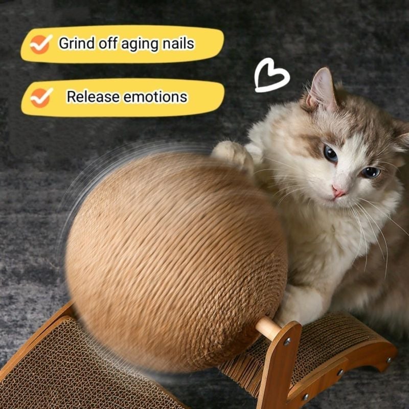 ClawSphere – Cat Scratching Ball Stand Toy