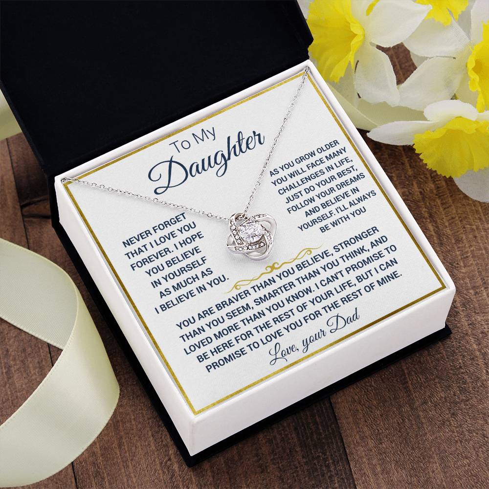ForeverBond – To My Daughter Love Knot Necklace