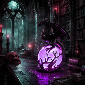 DragonGlow – Mystic Crystal Orb Lamp