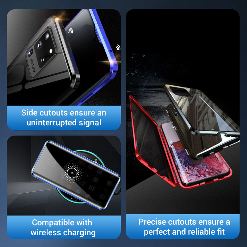 ShieldNova – Magnetic Tempered Glass Case for Samsung S23–S25