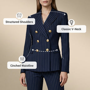 BossEra – Women’s Tailored Pinstripe Suit
