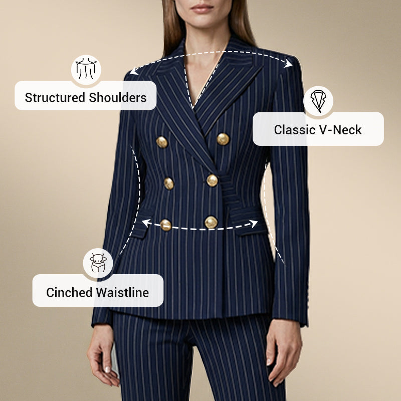 BossEra – Women’s Tailored Pinstripe Suit
