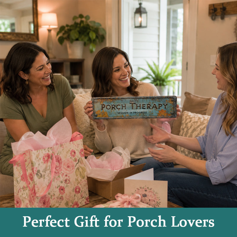 CozyHaven – Rustic Outdoor Porch Therapy Sign