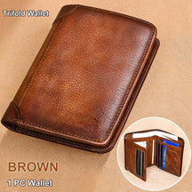 LumeVault – Premium Top-Grain Leather Security Wallet
