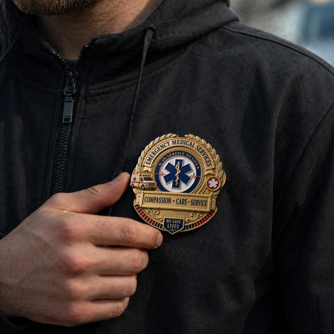 RescueStar – Emergency Medical Services Badge Pin