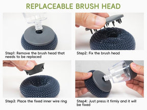 CleanMate - Ergonomic Soap-Release Kitchen Scrubber