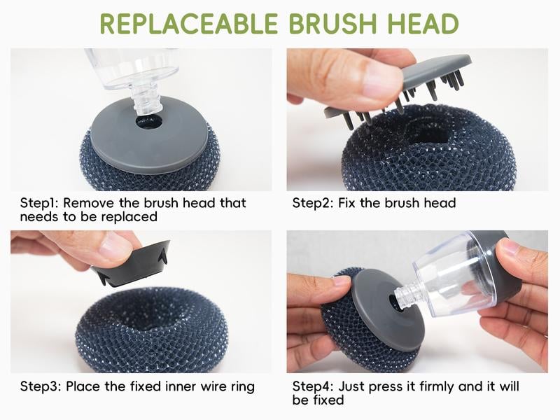 CleanMate - Ergonomic Soap-Release Kitchen Scrubber