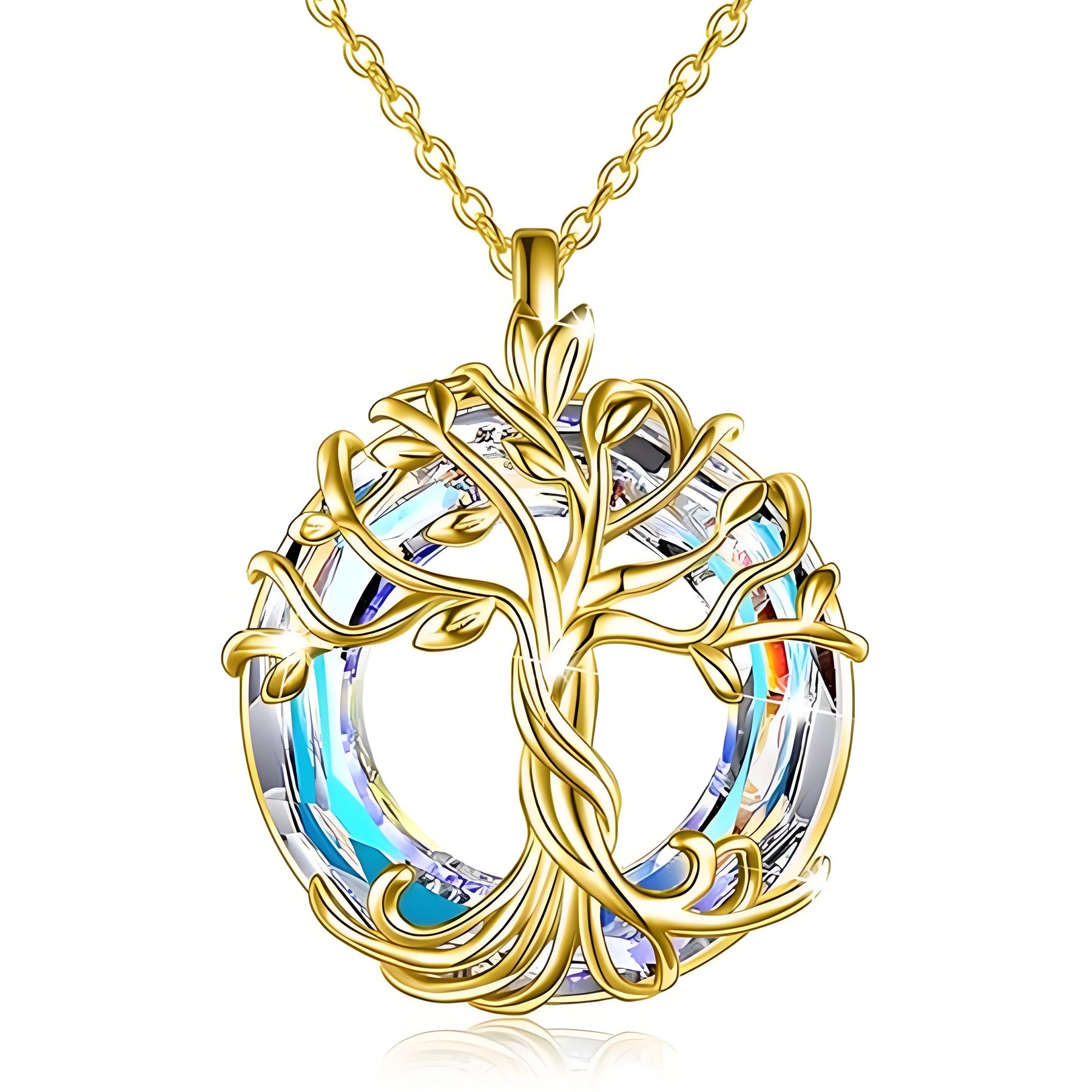 CelestiaTree – Elegant Mother’s Day Crystal Necklace