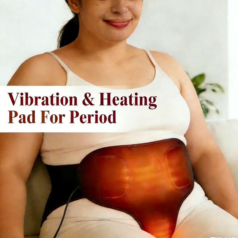 HeatRelief Pro - Vibration & Herbal Heating Pad for Period Cramps