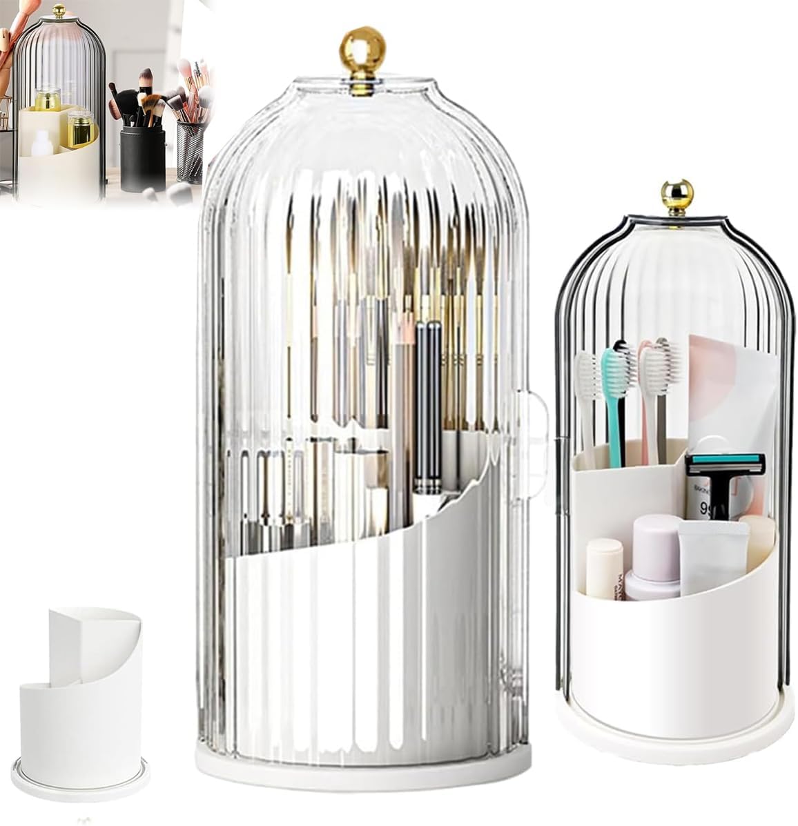 BrushNest – Sliding Lid Toothbrush Organizer