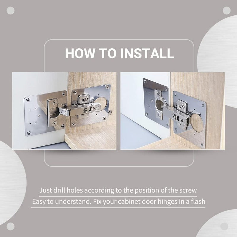 FixHinge – Durable Cabinet Hinge Repair Plate Kit