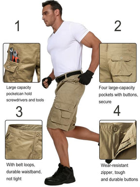 RangerCore – Organic Cotton Hiking Work Cargo Shorts