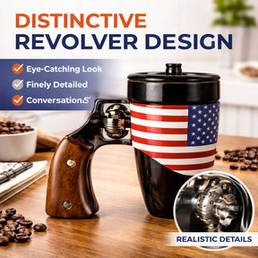 SharpSip – Revolver Gun Inspired Mug