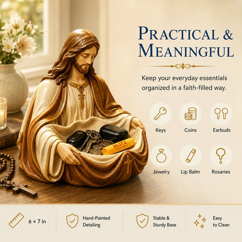 FaithKeeper – Handcrafted Jesus Storage Bowl
