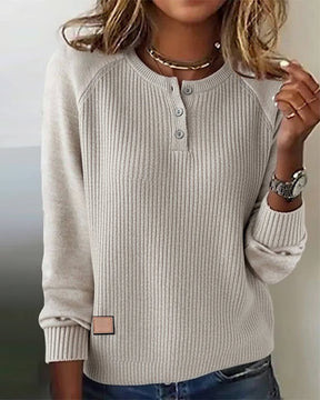 RaglaMode – Stylish Button Sleeve Pullover