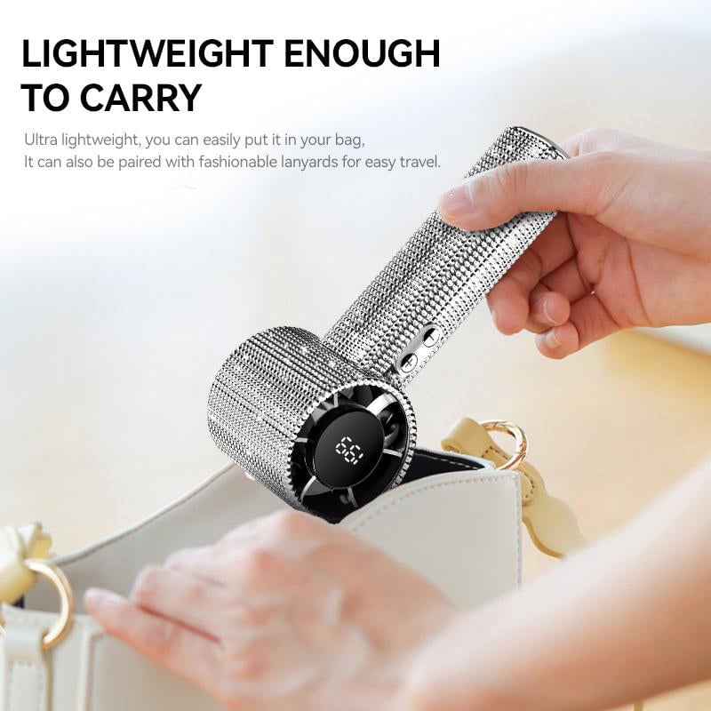 BreezeLux – Luxury Rechargeable Handheld Turbo Fan