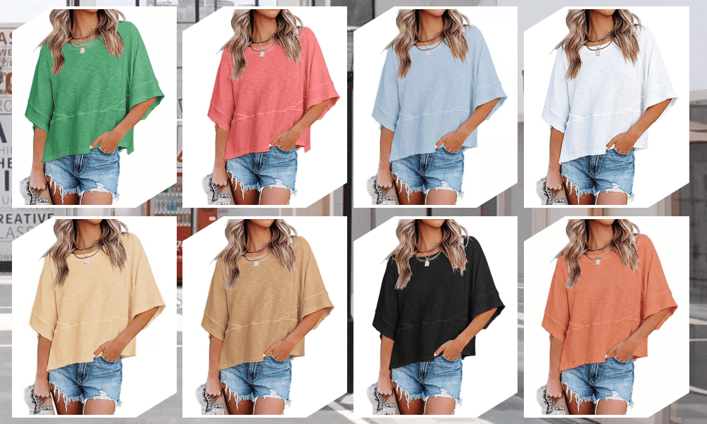 BellAura – Solid Color Bell Sleeve T-Shirt