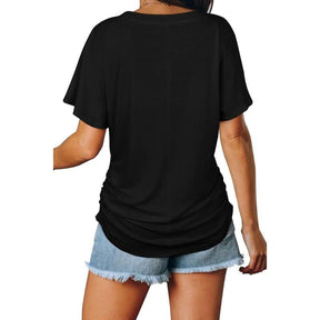 LunaFlow – V-Neck Loose Fit Top