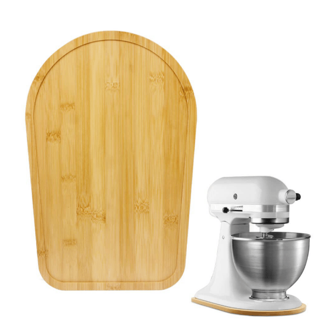 SlideEase – Food-Grade Bamboo Mixer Moving Tray