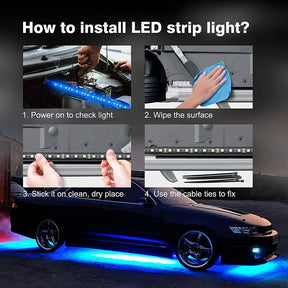 GlowRide – Flexible RGB Underbody LED Strip Lights