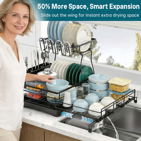 KitchenFlow – Adjustable Dish Drying Storage Rack