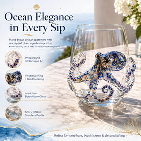 OceanGlow – Blue Ringed Octopus Artisan Glass