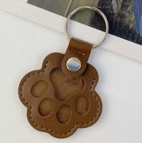 FurTag – Paw Shaped Leather Keychain