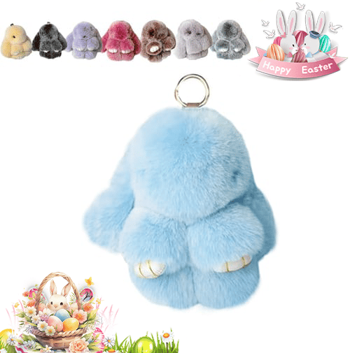 HopCharm – Cute Plush Bunny Keychain