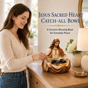 FaithKeeper – Handcrafted Jesus Storage Bowl
