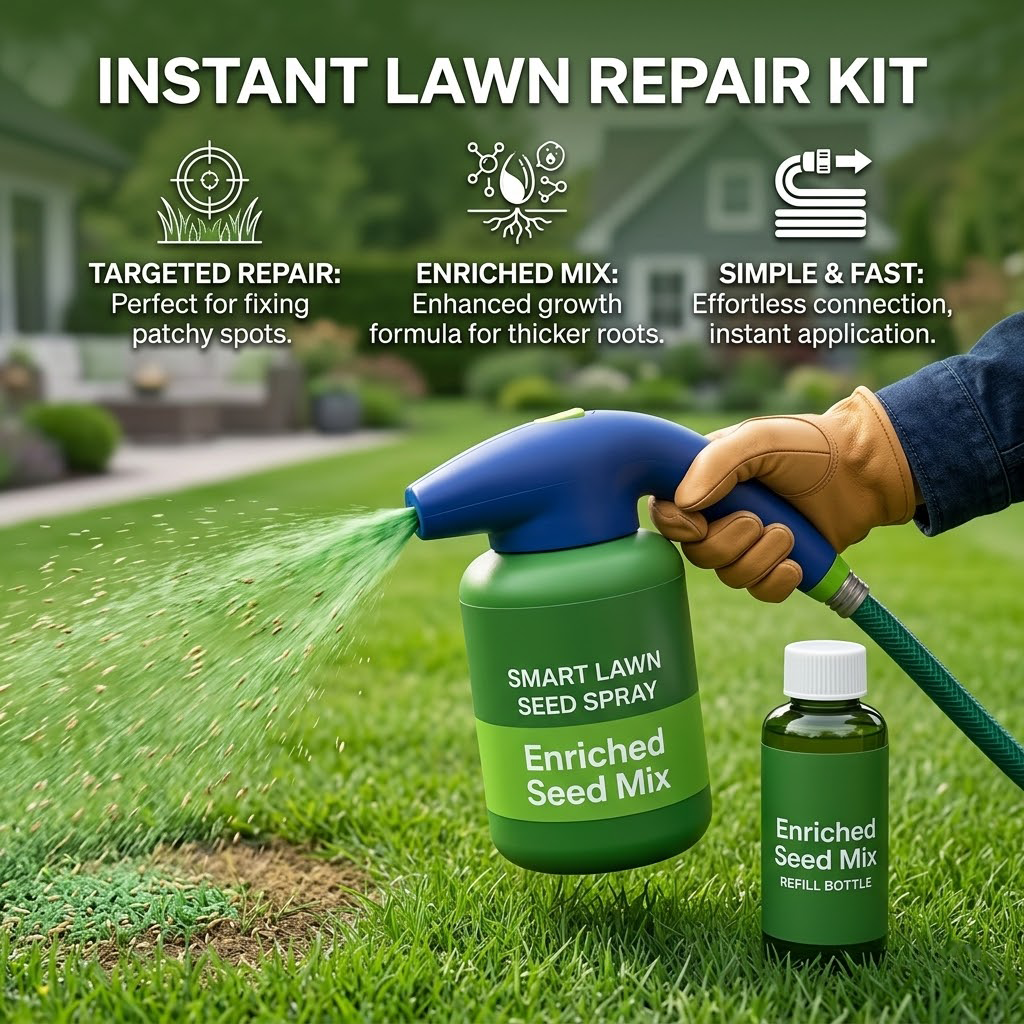 LumeLawn – Professional Spray-On Grass Seed Kit