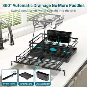KitchenFlow – Adjustable Dish Drying Storage Rack