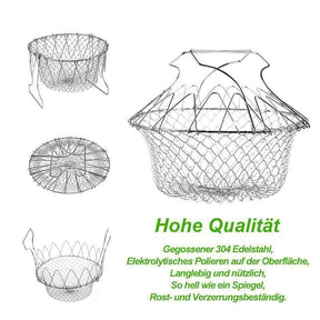 FlexiStrain – Retractable Stainless Steel Cooking Basket