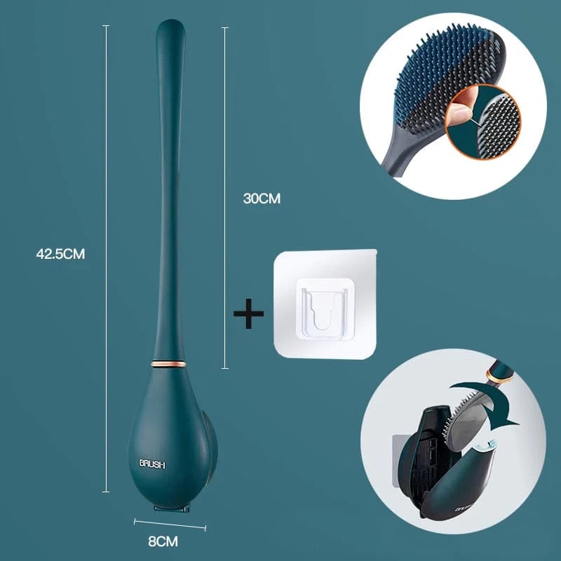 CleanFlow – Flexible Silicone Toilet Brush Set
