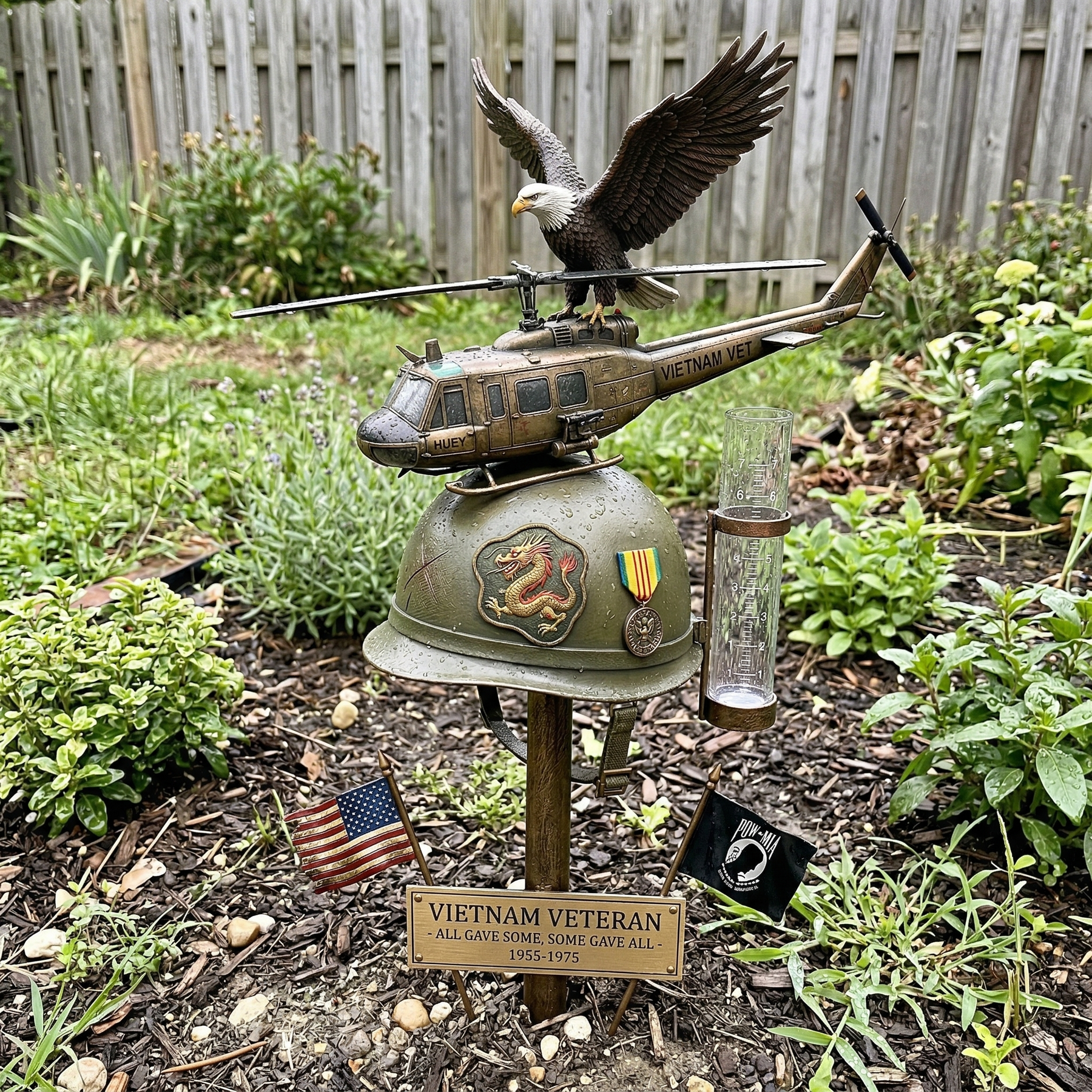 FreedomLegacy – Tribute Rain Gauge Garden Stake