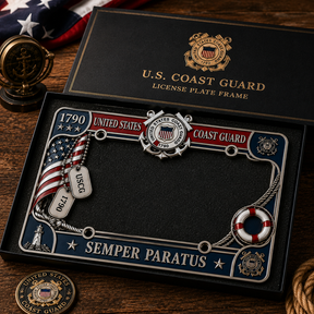 HonorDrive – Premium Coast Guard Heritage License Plate Frame