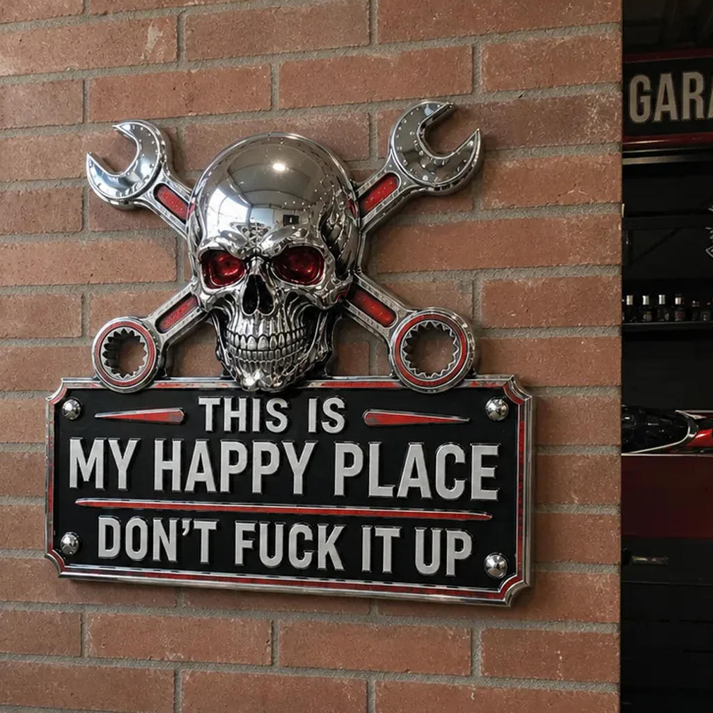 GarageSoul – “This Is My Happy Place” Wall Sign