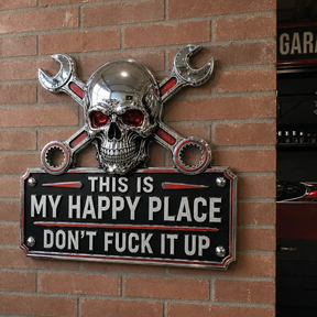 GarageSoul – “This Is My Happy Place” Wall Sign