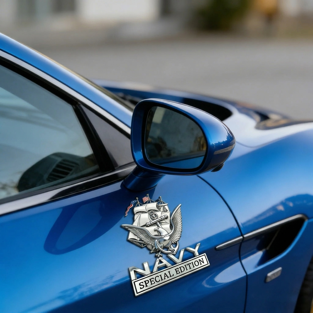 NavyHonor – Navy Veteran Metal Auto Emblem