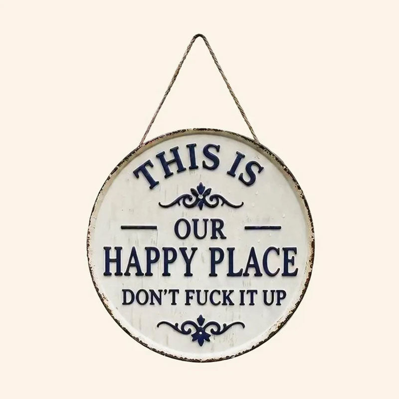 HomeBliss – “This Is Our Happy Place” Hanging Sign