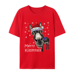 KissMyAss - Funny Donkey Christmas T-Shirt