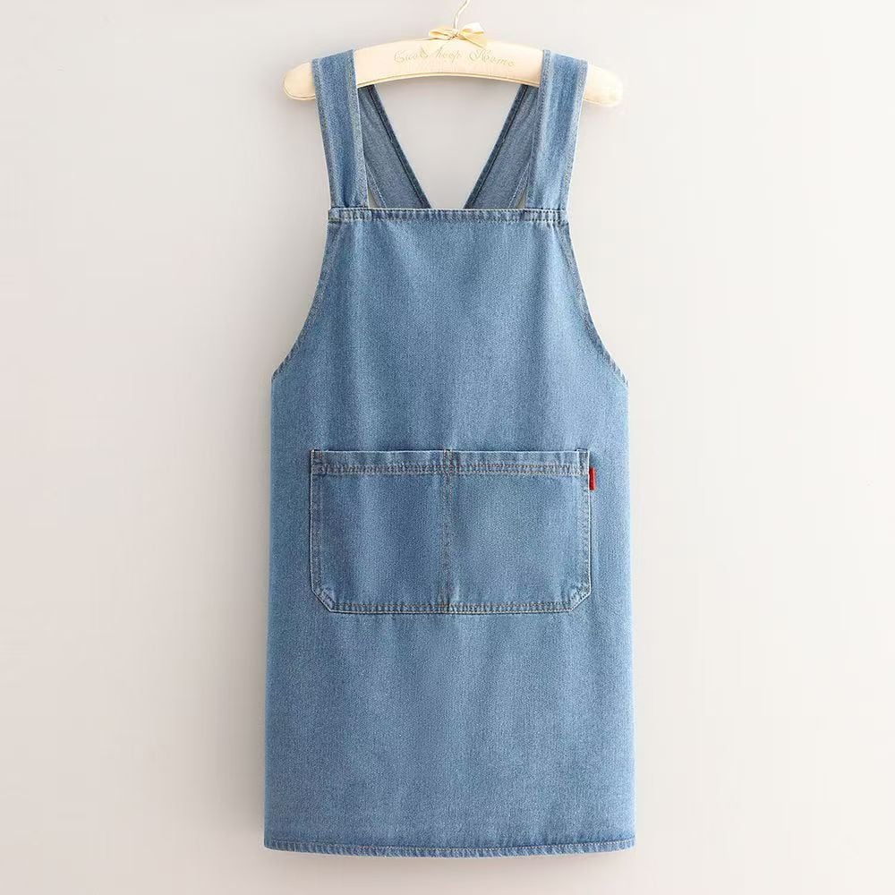 ApronMuse - Premium Soft Denim Cross-Back Apron