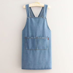 ApronMuse - Premium Soft Denim Cross-Back Apron