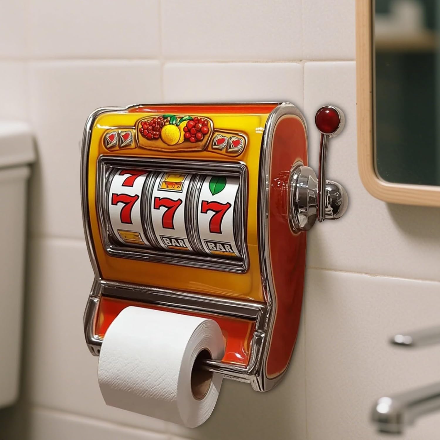 RollJack – Slot Machine Toilet Paper Holder