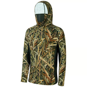 SunGuardPro - UPF 50+ Camo Hunting & Fishing Hoodie with Mask