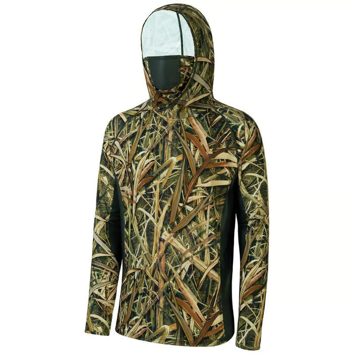 SunGuardPro - UPF 50+ Camo Hunting & Fishing Hoodie with Mask